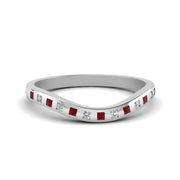 Flush Set Curved Wedding Band